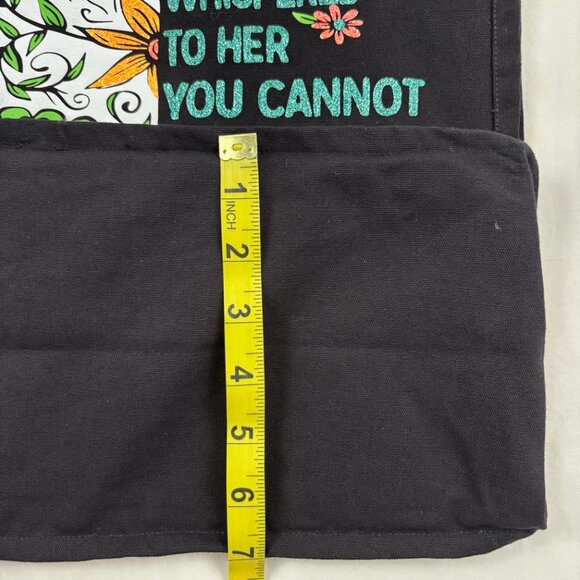 Sugar Skull I Am The Storm Day of the Dead Tote Bag - Picture 5 of 8